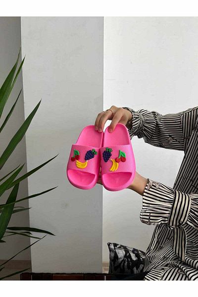 Behtah Kundura Girl - 6 Fruity Jibbitz Decorated Garden Pool Sandals with Gifts
