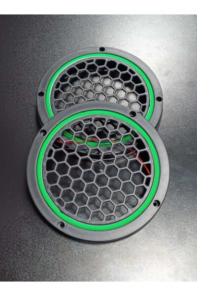 ARTIPOZİTİF 16cm Yeşil Neon Işıklı Hoparlör ve Midrange Kapağı 1takım (2adet) Vidalanabilir