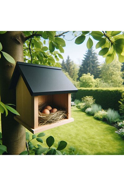 MDİZMİR Kuş Yuvası Bahçe Tipi Çatılı Kuş Evi MDizmir Özel Tasarım Kuş Evi / Y...