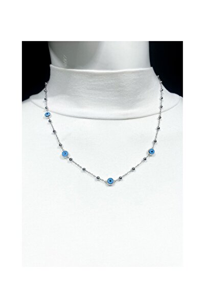 Clariss Nazar Boncuklu Çelik Kolye