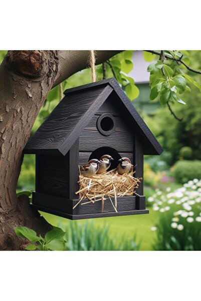 MDİZMİR Kuş Yuvası Bahçe Tipi Çatılı Kuş Evi MDizmir Özel Tasarım Kuş Evi / Y...