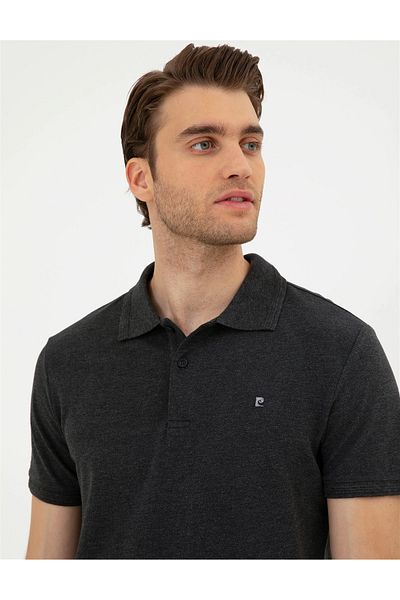 Pierre Cardin G021GL011.000.1954212 - Μπλουζάκι Anthracite Slim Fit Basic