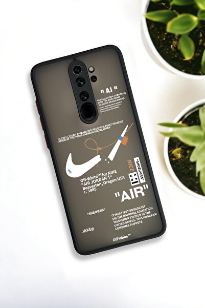 mooodcase Xiaomi Redmi Note 8 Pro Uyumlu Air Desenli Buzlu Şeffaf Lüx Telefon Kılıfı