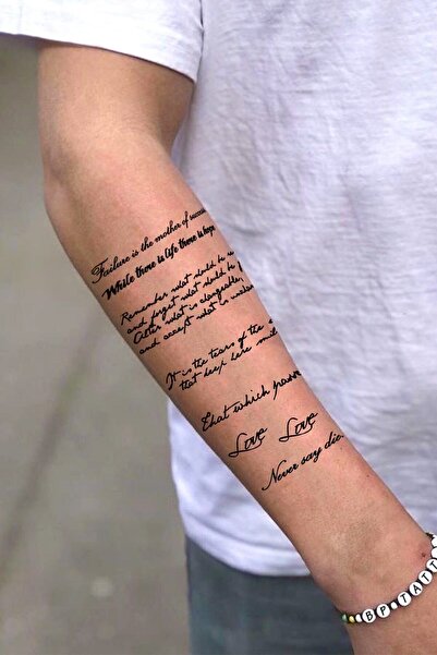 BP Tattoo Yazılı Geçici Dövme Unisex Tattoo