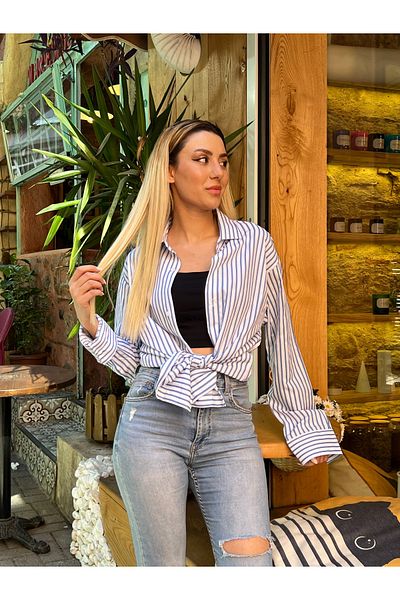MFU collection Cămașă oversize cu dungi