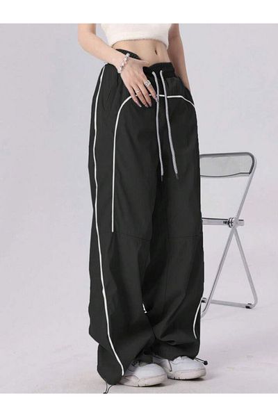 Gofeel Φαρδύ Unisex Sweatpants - Line Detail Parachute