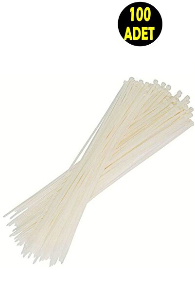 usin 100 Adet Beyaz Elektrik Kablosu Kablo Bağı Klips Plastik Kelepçe Cırt Cı...