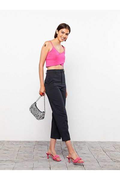 LC Waikiki Standard Fit Straight Satin Women's Trousers