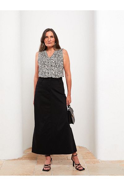 LC Waikiki Standard Fit egyenes gabardine női szoknya