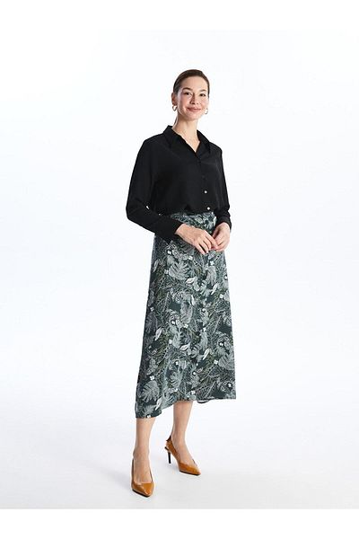 LC Waikiki LCW Grace - Patterned Women's Skirt, Elastic Waist