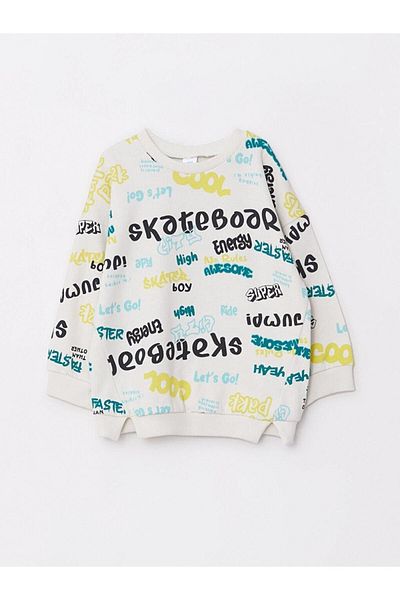 LC Waikiki Baby Boy - Μακρυμάνικο φούτερ με λαιμόκοψη και στάμπα
