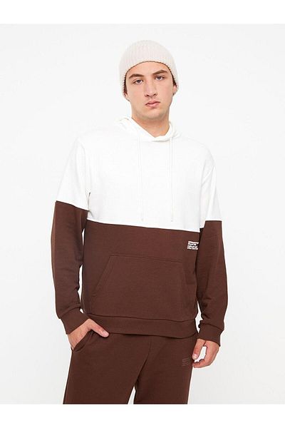 LC Waikiki Ανδρικό φούτερ με μακρυμάνικη κουκούλα Xside Color Block