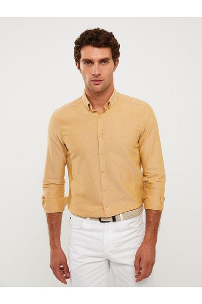 LC Waikiki Μακρυμάνικο πουκάμισο Oxford Basic Slim Fit LCWAIKIKI