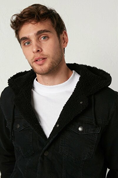 LC Waikiki Erkek Siyah  Rodeo Jean Ceket 0W8031Z8