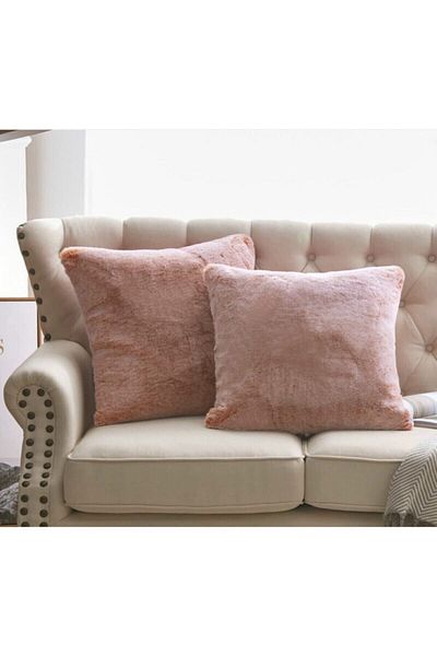 sevaradekor Husă de pernă de pluș Dusty Rose