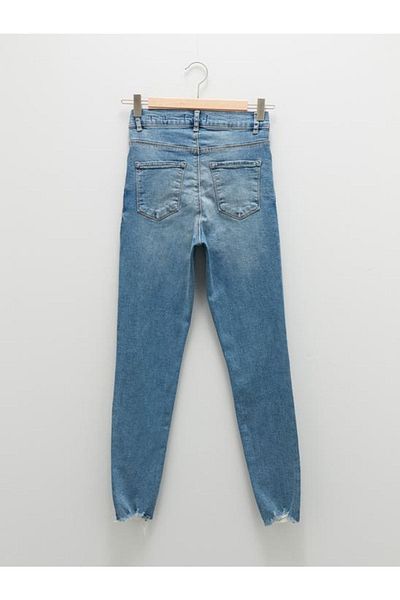 LC Waikiki High Waist Pocket Detailed Super Skinny Fit Women's Rodeo Jeans