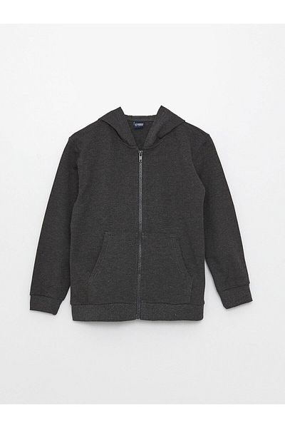 LC Waikiki Boy's Hooded Zippered Long Sleeve Sweatshirt - LCW Kids