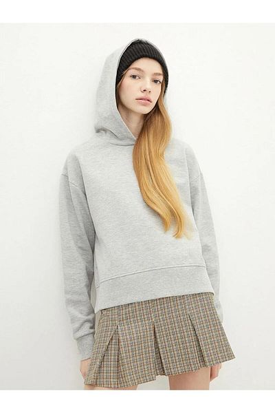 LC Waikiki Casual Hooded Plain Long Sleeve Women's Sweatshirt