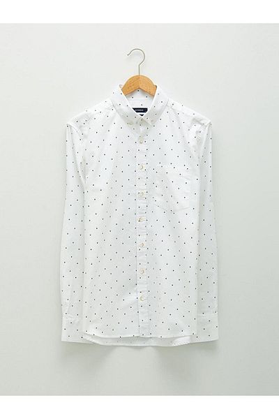 LC Waikiki Ανδρικό μακρυμάνικο πουκάμισο Oxford LCWAIKIKI Classic με κανονική εφαρμογή