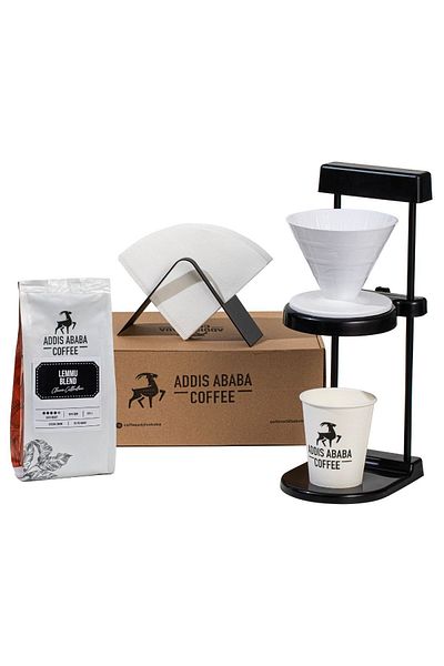 Addis Ababa Coffee Lemmu Blend 225 Gr - Filter Coffee Brewing Set