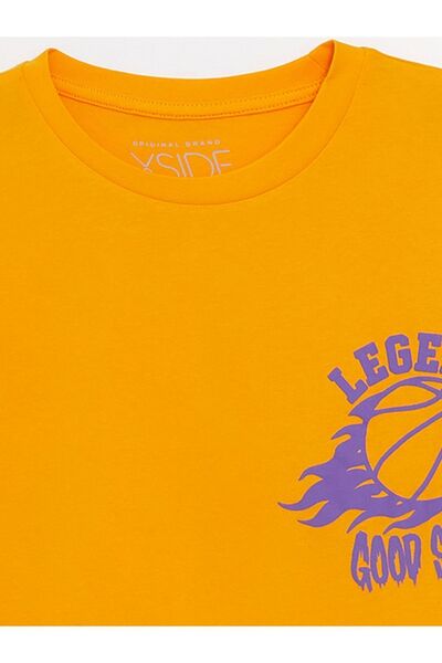 LC Waikiki Printed Men's Combed Cotton T-Shirt - Crew Neck, Short Sleeve