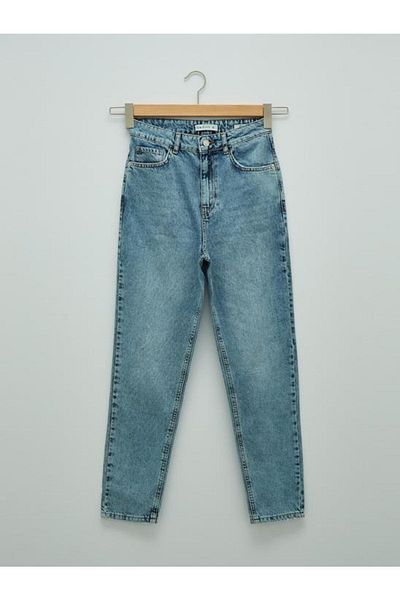 LC Waikiki Ψηλόμεσο τζιν με λεπτομέρεια Mom Fit