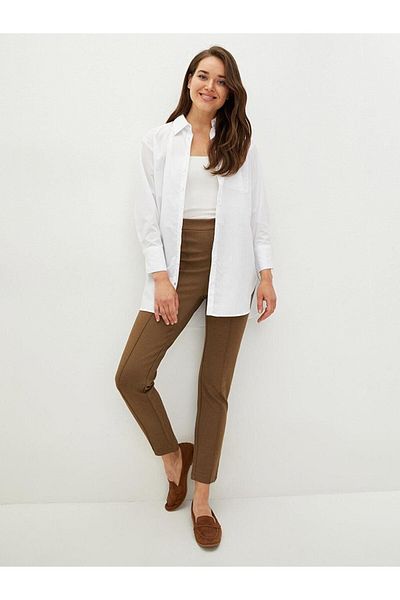 LC Waikiki LCWAIKIKI Basic Slim Fit Straight Pocket Detailed Women's Trousers