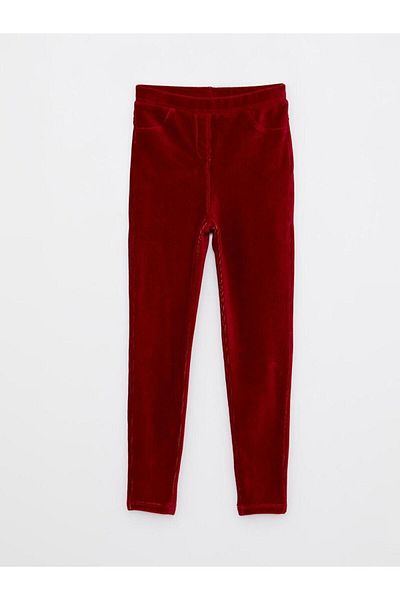 LC Waikiki LCW Kids Basic Velvet Girl's Tights with Elastic Waist