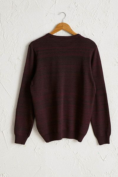 LC Waikiki Men's Purple Melange Sweater 0W0808Z8