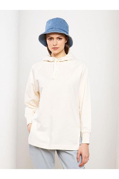 LC Waikiki Γυναικείο τουνίκ LCW Modest μονόχρωμο μακρυμάνικο με κουκούλα