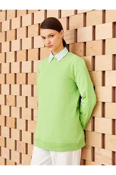 LC Waikiki LCW Modest Crew Neck Plain Long Sleeve Women's Sweatshirt