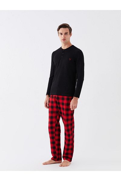 LC Waikiki LCW DREAM - Ανδρικά Σετ Πυτζάμες Καρό Fleece, Standard Fit