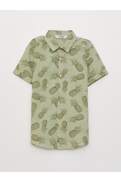 LC Waikiki Шарена риза с къс ръкав за момче - LCW Kids