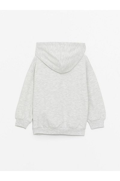 LC Waikiki Hooded Long Sleeve Zip-up Sweatshirt for Baby Girl