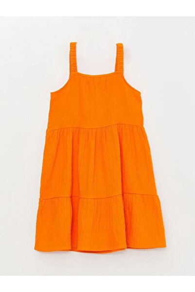 LC Waikiki Lcw Kids Square Collar Basic Strap Girl's Dress
