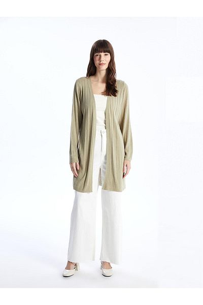 LC Waikiki LCWAIKIKI Women's Knitwear Cardigan - Shawl Collar, Solid, Long Sleeve