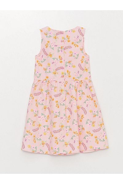 LC Waikiki LCW Kids - Κοριτσίστικο φόρεμα με στάμπα με λαιμόκοψη