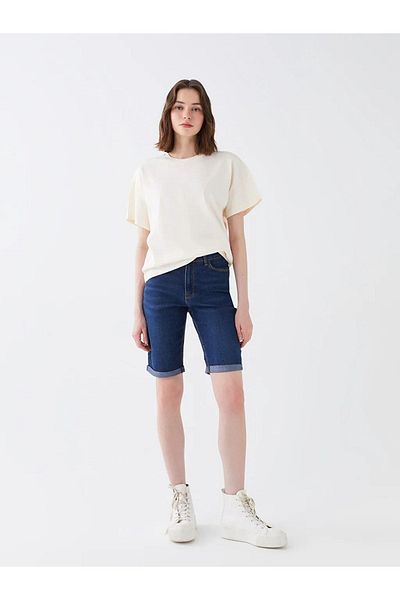 LC Waikiki Lcw Jeans Pantaloni scurți de damă, cu ajustare standard