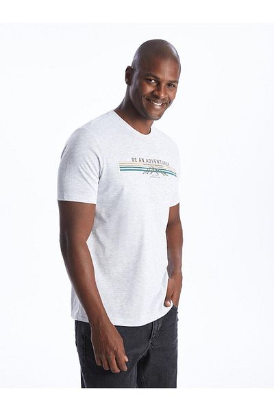 LC Waikiki LCWAIKIKI - Classic Men's Combed Cotton T-Shirt: Crew Neck, Short Sleeve, Printed