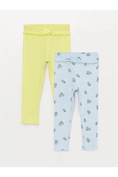 LC Waikiki LCW baby Baby Girl Tights with Elastic Waist, 2-pack