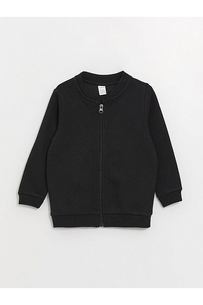 LC Waikiki سويت شيرت LCW Baby Boy بأكمام طويلة وسحاب - موديل أساسي بياقة جامعية