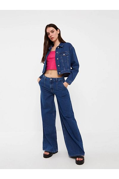 LC Waikiki Lcw Casual Normal Waist Wideleg Women's Jean Pants