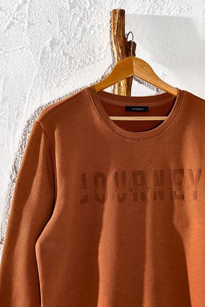 LC Waikiki Ανδρικό φούτερ Tobacco 0SO530Z8