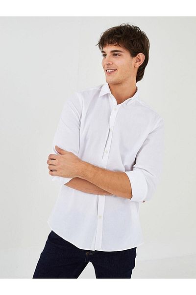 LC Waikiki Cămașă Oxford cu mânecă lungă Xside Regular Fit pentru bărbați
