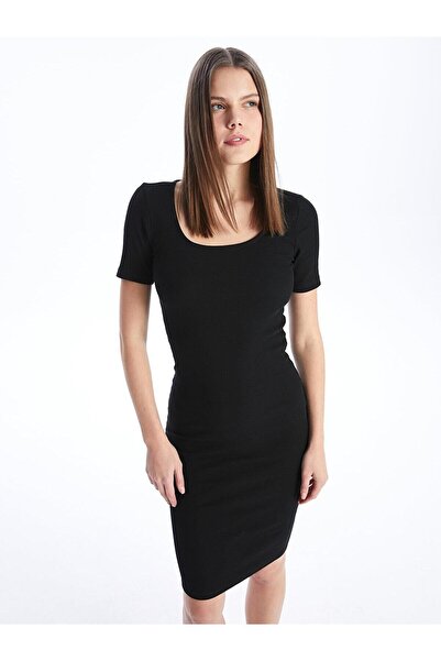 LC Waikiki XSIDE U Neck Plain Short Sleeve Women's Bodycon Dress