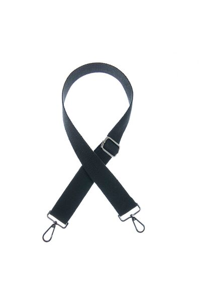 Miaju 145 Cm Black Computer Bag with Metal Accessories - Shoulder Strap, Acce...