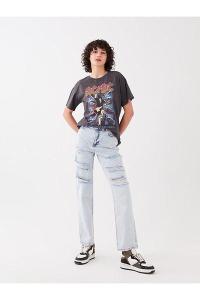 LC Waikiki Pantaloni slim pentru femei XSIDE cu talie înaltă