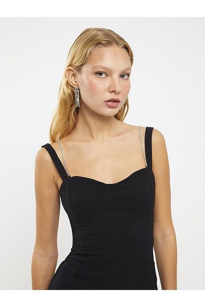 LC Waikiki Γυναικείο φόρεμα XSIDE Sweetheart με ίσιο λουράκι