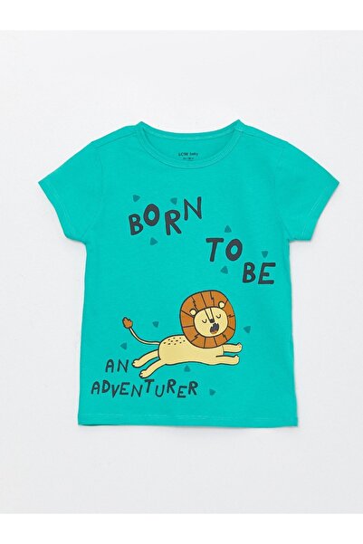 LC Waikiki Bisiklet Yaka Kısa Kollu Baskılı Erkek Bebek 2'li Pijama Takımı