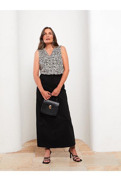 LC Waikiki Standard Fit egyenes gabardine női szoknya